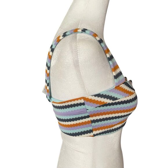 L*Space Small Lee Lee Bikini Top Printed Square Neck V NWT Swimwear Swim - Picture 5 of 6